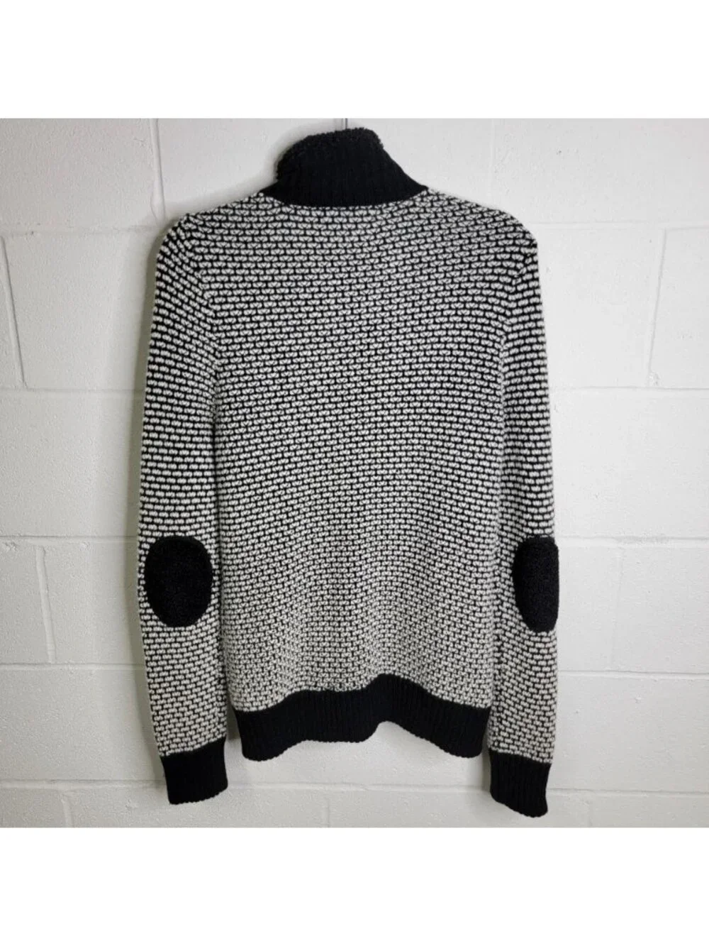 Krimson Klover MVP3 Full Zip Sweater Size M Merino Wool Blend Gray Elbow Patch - Picture 3 of 8